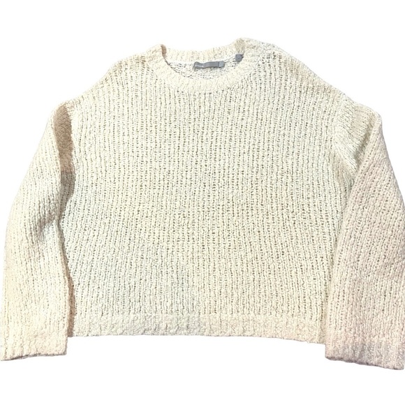 Vince Merino Wool Nubby Knit Sweater in Milk Sz L - Picture 3 of 10